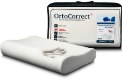 Подушка ортопедическая OrtoSleep Classic S без выемки (вали 7/9 см) 48-35 см