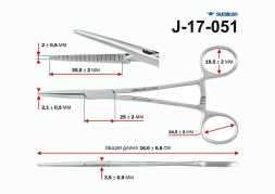 J-17-051 Зажимной инструмент прямой