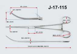 J-17-115 Зажим зубчатый изогнутый